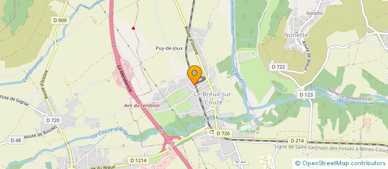 localisation de l'entreprise SCI BUFFEVENT  SAINT-GERMAIN-LEMBRON