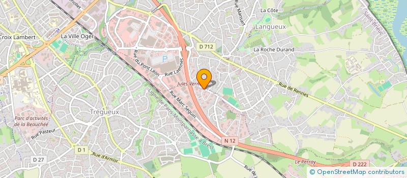 localisation de l'entreprise SCI BUG  TREGUEUX