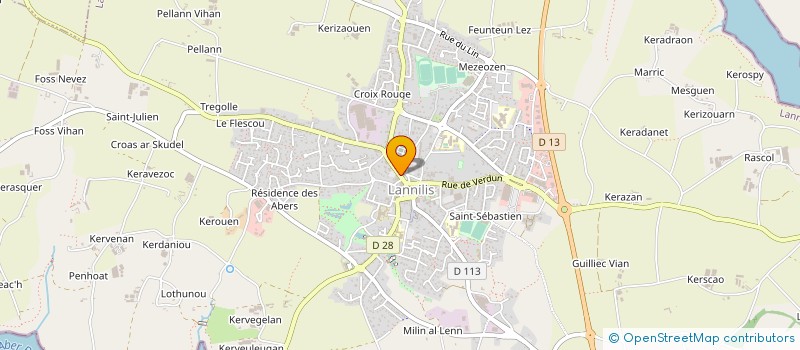 localisation de l'entreprise SCI BUGALVEZ  LANNILIS