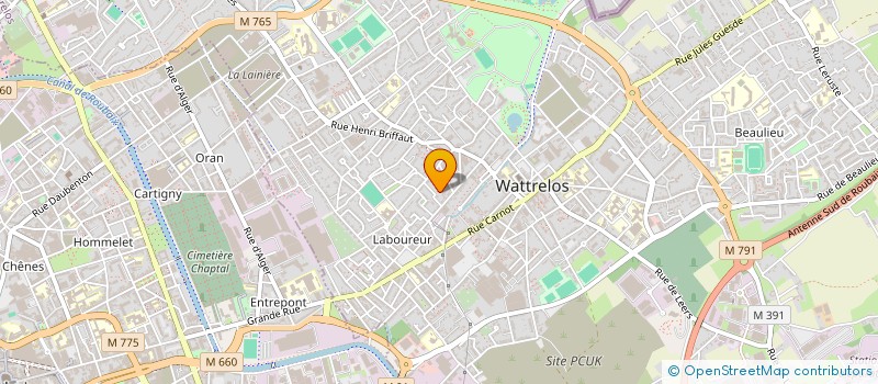 localisation de l'entreprise SCI BUISINE-AVENIR II  WATTRELOS