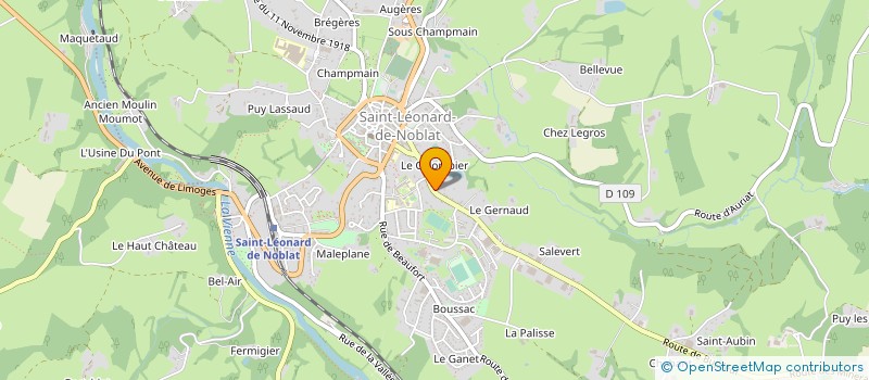 localisation de l'entreprise SCI BUISSON à SAINT-LEONARD-DE-NOBLAT