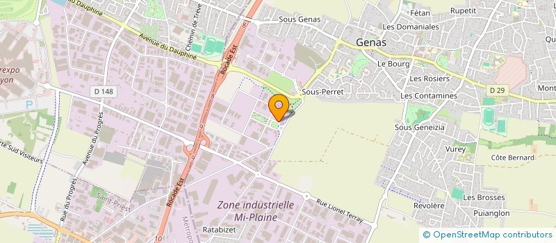 localisation de l'entreprise SCI BULLDOZER  GENAS