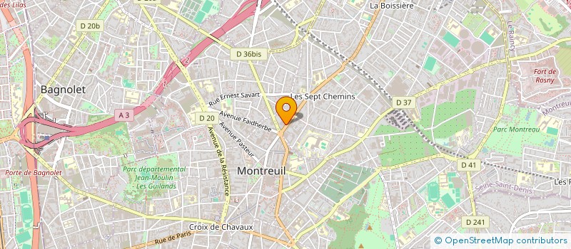 localisation de l'entreprise SCI BULLE à MONTREUIL