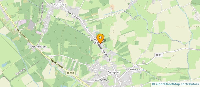 localisation de l'entreprise SCI BURDIN  OUROUX-SUR-SAONE