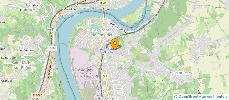 localisation de l'entreprise SCI BUREAUX IDEALES  SAINT-CLAIR-DU-RHONE