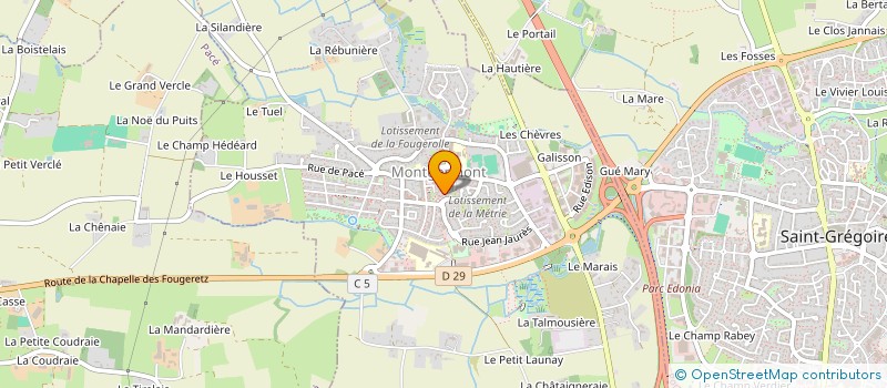 localisation de l'entreprise SCI BUREAUX SCHUMAN  SAINT-GREGOIRE