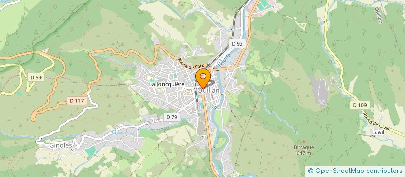 localisation de l'entreprise SCI BUREL CONSEILS à QUILLAN