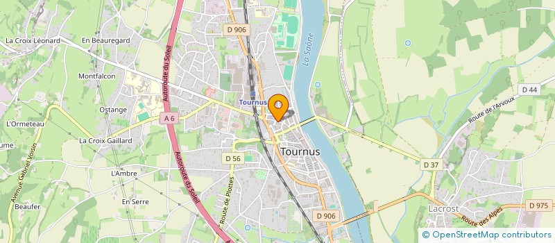 localisation de l'entreprise SCI BURGUNOY  TOURNUS