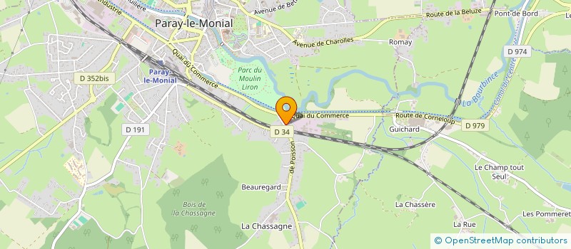 localisation de l'entreprise SCI BURILLER L.A.  PARAY-LE-MONIAL