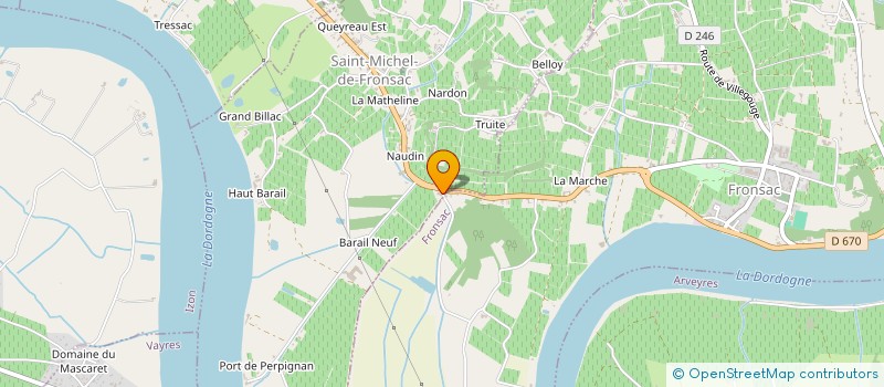 localisation de l'entreprise SCI BURON-BONNETEAU à FRONSAC