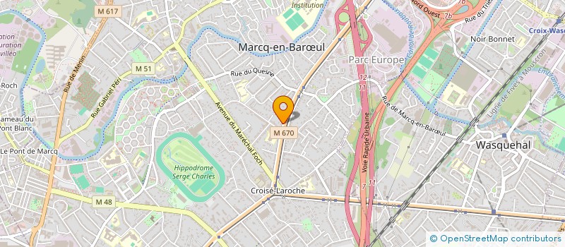 localisation de l'entreprise SCI BUSIGNIES à MARCQ-EN-BARŒUL