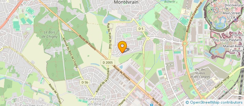 localisation de l'entreprise SCI BUSSIARES  MONTEVRAIN