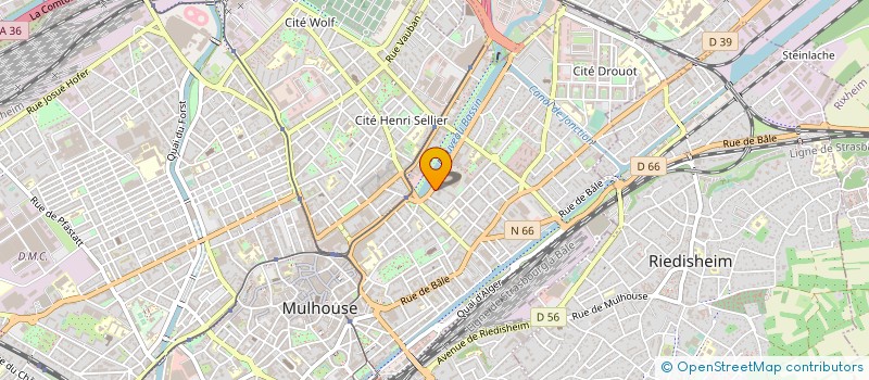 localisation de l'entreprise SCI BUSSIERE KATZ  MULHOUSE