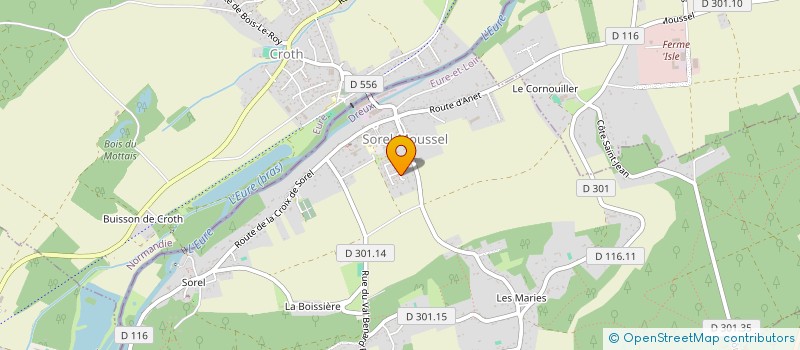 localisation de l'entreprise SCI BUZEAU à SOREL-MOUSSEL
