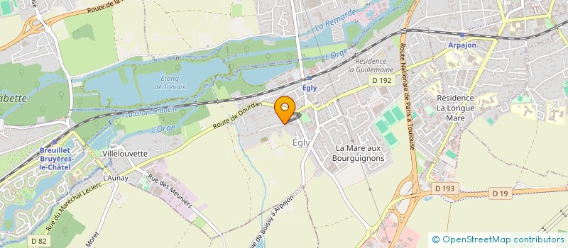 localisation de l'entreprise SCI BV DE L'HUREPOIX  EGLY