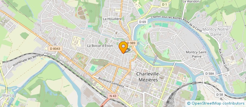 localisation de l'entreprise SCI BV QUARTZ à CHARLEVILLE-MEZIERES