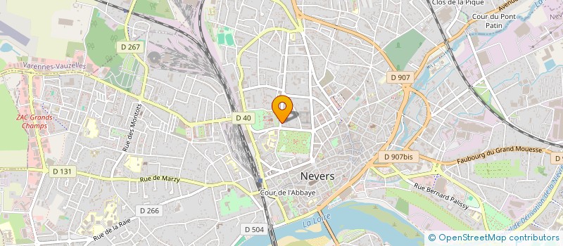 localisation de l'entreprise SCI BVH à NEVERS