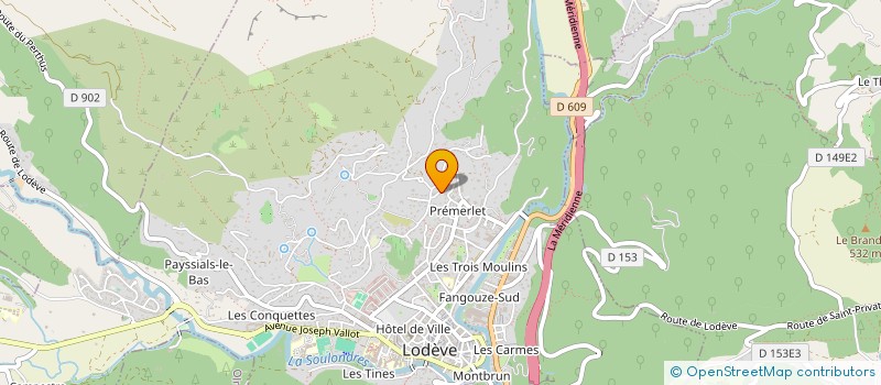 localisation de l'entreprise SCI BVL  LODEVE