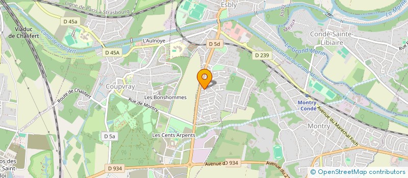localisation de l'entreprise SCI BVR 77 à ESBLY
