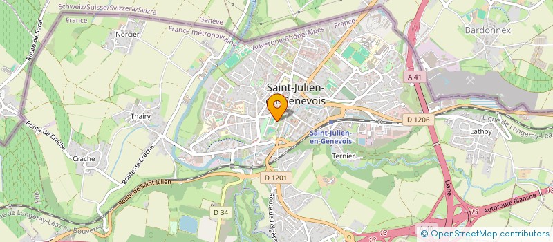 localisation de l'entreprise SCI BYSHA  SAINT-JULIEN-EN-GENEVOIS