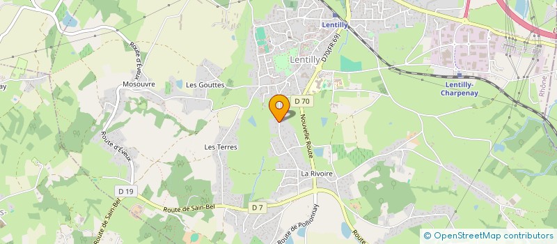 localisation de l'entreprise SCI C.A.L.A.S.  LENTILLY