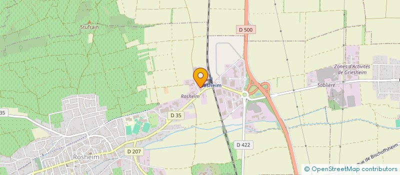 localisation de l'entreprise SCI C.A.R CENTRE D'AFFAIRES DE ROSHEIM  ROSHEIM