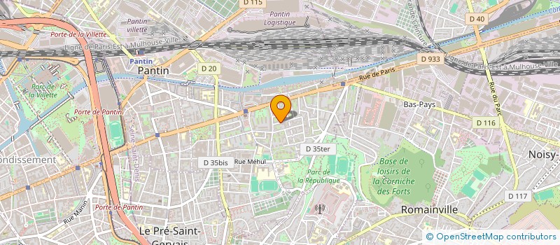 localisation de l'entreprise SCI C A Z à PANTIN