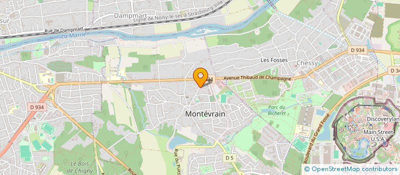 localisation de l'entreprise SCI C AND B  MONTEVRAIN