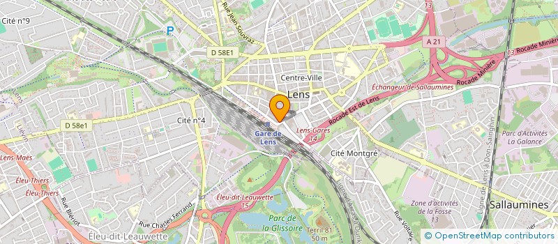 localisation de l'entreprise SCI C.B.  LENS