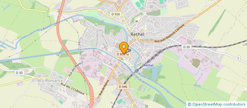 localisation de l'entreprise SCI C.B.F.  RETHEL