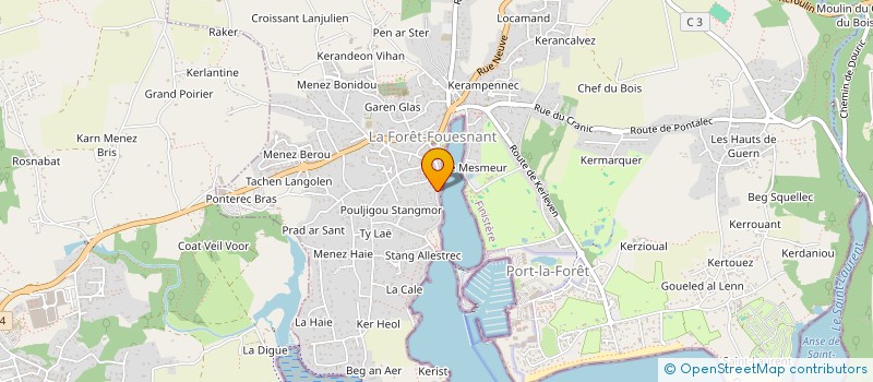 localisation de l'entreprise SCI C.C.G.  LA FORET-FOUESNANT