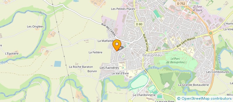 localisation de l'entreprise SCI C.C.J.M.P.  BEAUPREAU-EN-MAUGES