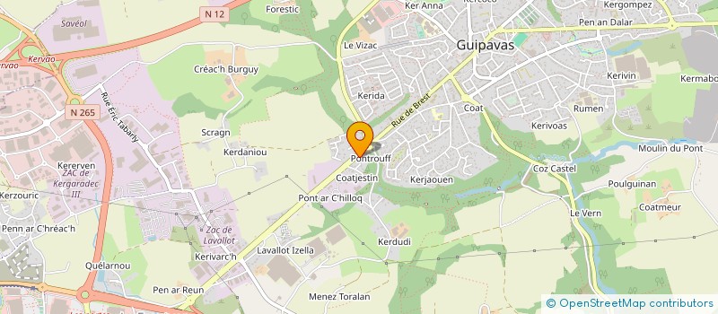 localisation de l'entreprise SCI C.D.A.T.  GUIPAVAS