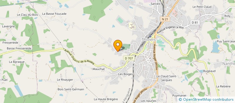 localisation de l'entreprise SCI C.D.C.  THIVIERS