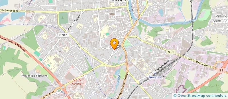 localisation de l'entreprise SCI C.D.E.F. à SOISSONS