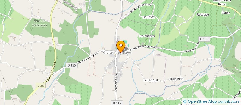 localisation de l'entreprise SCI C.E.J.  CIVRAC-DE-BLAYE