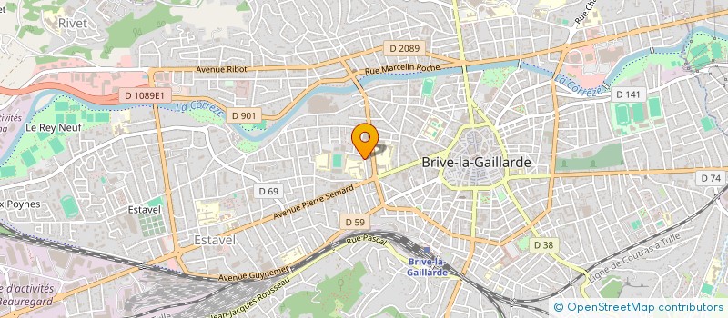 localisation de l'entreprise SCI  C.E.R.E  BRIVE-LA-GAILLARDE