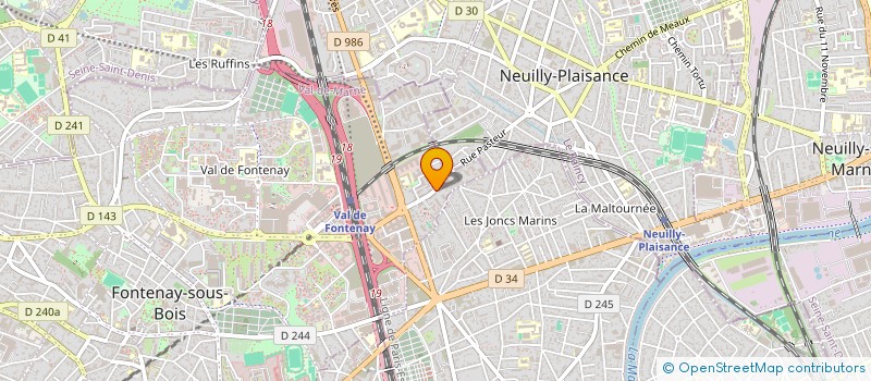 localisation de l'entreprise SCI C ET J à FONTENAY-SOUS-BOIS