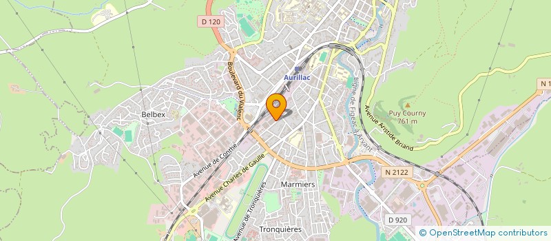 localisation de l'entreprise SCI C ET M à AURILLAC