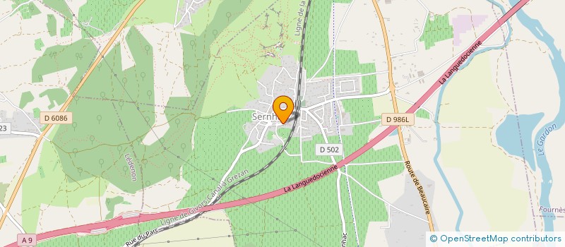 localisation de l'entreprise SCI C.F.M.  SERNHAC