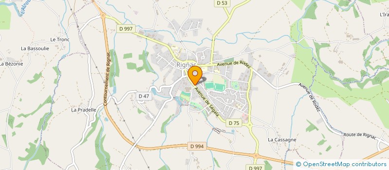 localisation de l'entreprise SCI C.F.M.  RIGNAC