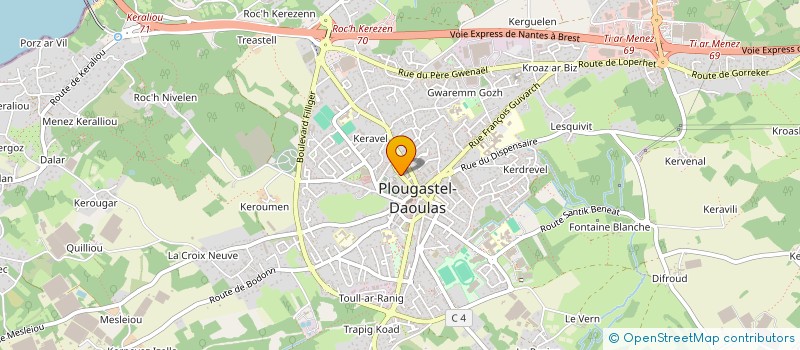 localisation de l'entreprise SCI C'HOAT KER  PLOUGASTEL-DAOULAS