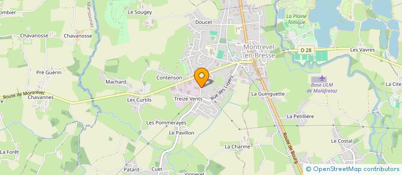 localisation de l'entreprise SCI C J C à MONTREVEL-EN-BRESSE