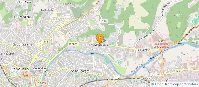 localisation de l'entreprise SCI C.J.R.  TRELISSAC