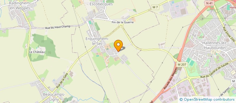 localisation de l'entreprise SCI C J T C IMMO  ERQUINGHEM-LE-SEC