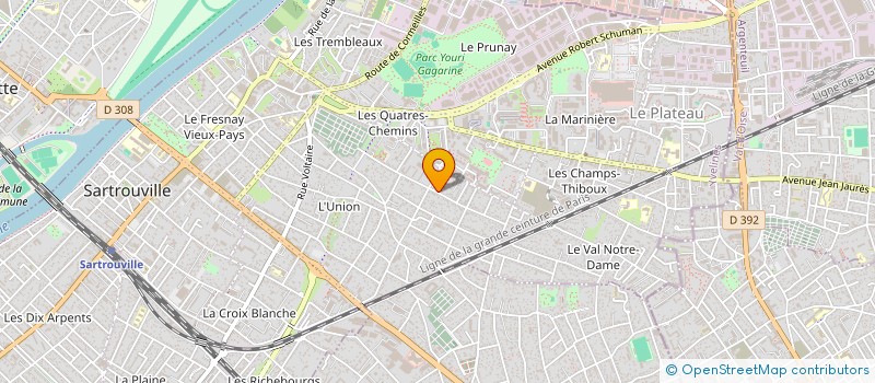 localisation de l'entreprise SCI C.J.V.  SARTROUVILLE