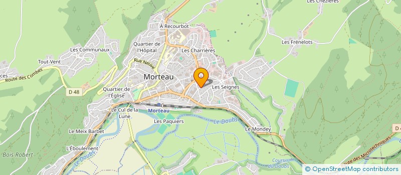 localisation de l'entreprise SCI C.J.V.B.  MORTEAU