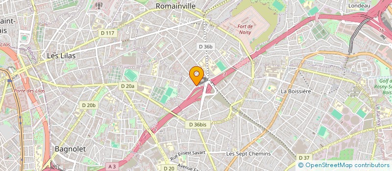 localisation de l'entreprise SCI C J V F à ROMAINVILLE