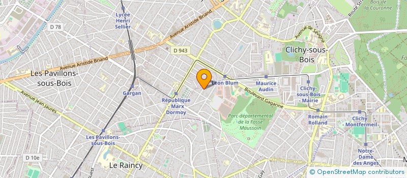 localisation de l'entreprise SCI C.K-F.F IMMO à CLICHY-SOUS-BOIS