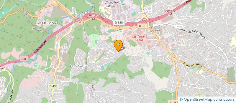 localisation de l'entreprise SCI C&L MONCLAR à ANTIBES